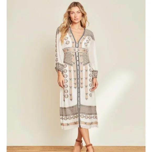 julianna embroidered dress Elegant Embroidered Belted Lace-Up Dresses